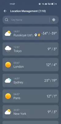 Weather android App screenshot 1